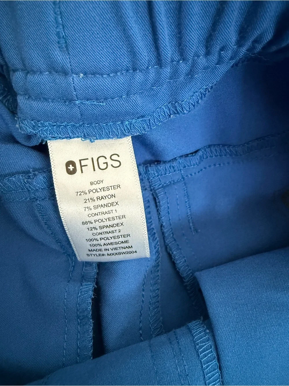 Figs Royal Blue V-Neck Medical Top